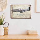 Home Weatherproof Retro Chic Fighter Sign Iron Painting Wall Drawing Templa