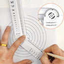 Portable Folding Geometric Drawing Ruler Math Measuring Tool for School Off