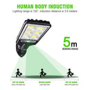 1pc LED Solar Wall Light Motion Sensor Outdoor Garden Security Street Yard Lamp