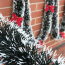 Year Bar Tops Dark Green Ribbon With Bowknot Ribbon Garland Snowflake Strips