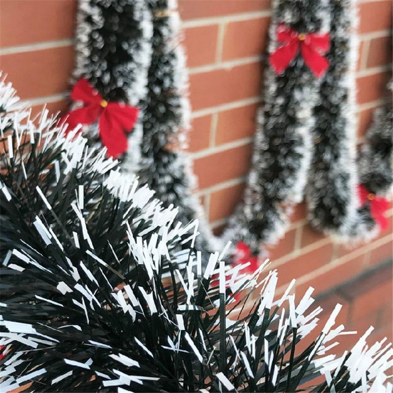 Year Bar Tops Dark Green Ribbon With Bowknot Ribbon Garland Snowflake Strips