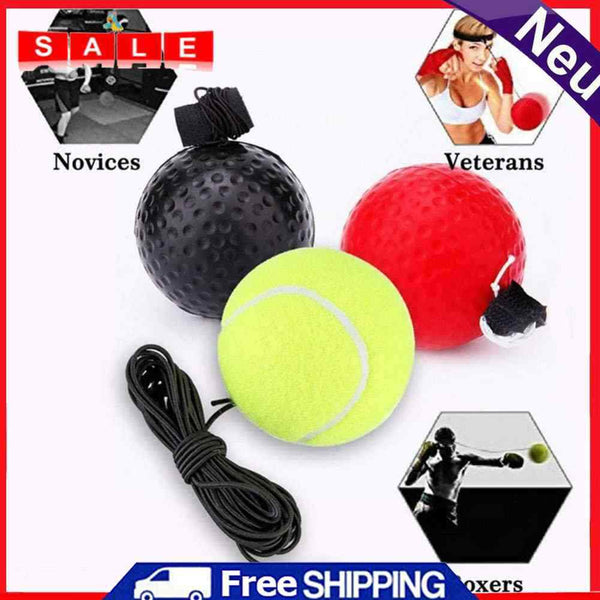 Muay Thai Boxing Ball Increase Reaction Power Hand Eye Tennis Ball with Head