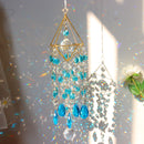 #A Diamond Wind Chime Hollow Moon Hanging Ornament Courtyard Artwork Pendant