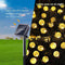 7m 30LED Crystal Balls Solar Light Waterproof Outdoor Lamps (Warm White) Newly
