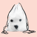 Drawstring Backpack Pet Animal Print Gym Rucksack Pouch Outdoor Shoulder Bags