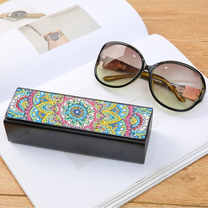 DIY Diamond Painting Leather Sunglasses Box Portable Glasses Storage Case Newly