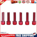 6pcs/set High Carbon Steel M5 Hex Bicycle Holder Bottle Rack Screws (Red)