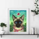Animal Oil Paint By Numbers DIY Picture Hand Painted Wall Art 40x50cm (Cat)