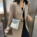 Fashion Hit Color PU Messenger Bag Women Acrylic Chain Totes Lady Shoulder Pouch