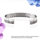 Inspirational Texts Bracelet Cuff Bangles Open Adjustable Bangle for Men Wo