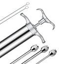 Stainless Steel Spice Syringe Set BBQ Meat Sauce Injector Kitchen Tools (B)