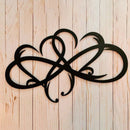 Metal Infinity Heart Art Love Wall Sign Decor for Living Room (DoubleHeart)