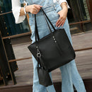 3pcs/set Leather Pure Color Rivet Women Shoulder Crossbody Totes Top-handle Bags
