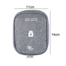 Outdoor First Aid Kit Bag Portable Medicine Storage Case (Grey 14x11cm) Newly