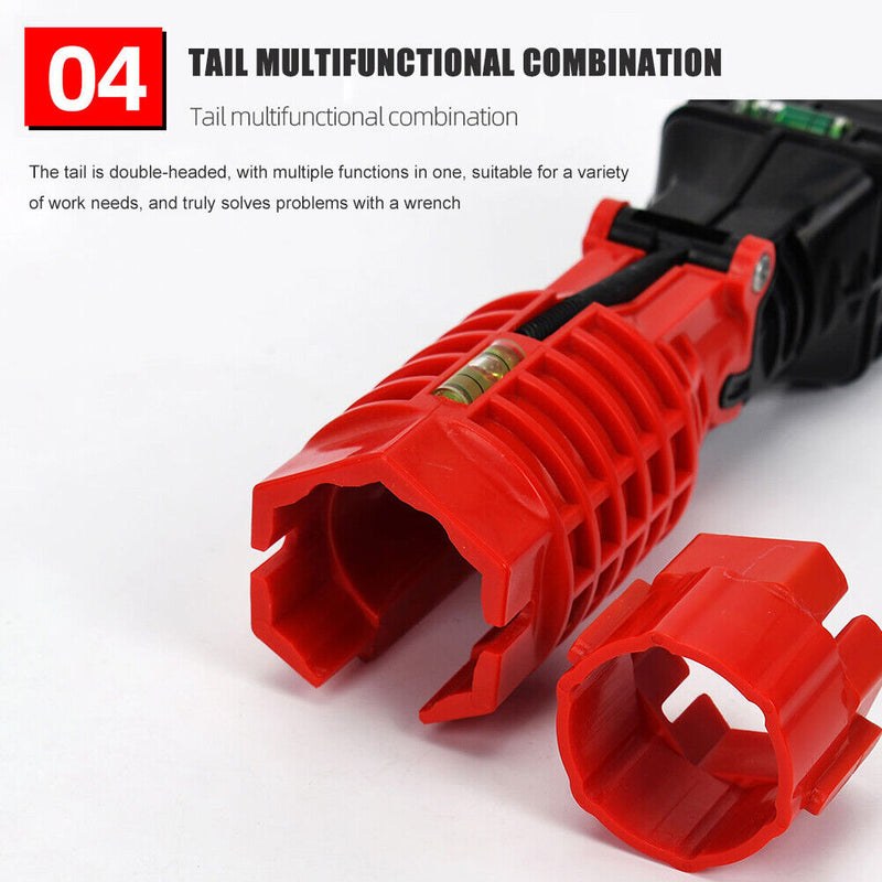 18 in 1 Foldable Water Pipe Double End Wrench Basin Bottom Repair Pliers  Newly
