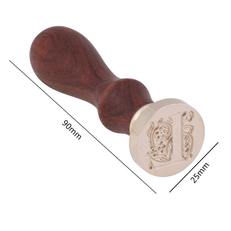 English Alphabets Five-petaled Flower Metal Hot Sealing Wax Clear Stamps(L)