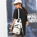 Fashion Women Oxford Cloth Solid Color Crossbody Chest Bag Travel Large Backpack