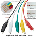 10 Pieces and 5 Colors Test Lead Set with Alligator P7H7 Clips L3C7