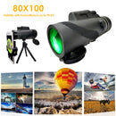 80x100 Binoculars BAK4 Prism Portable Camping Tripod Telescope for Camping Newly
