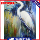 Oil Paint by Numbers Stand Egret Canvas Artwork Living Room Picture Decoration