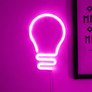 Light Bulb LED Neon Light Neon Sign Hanging Decoration Night Lamp (Pink) Newly