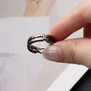 Biker Gothic Adjustable Rock Hip Hop Lover Couple Punk Bladed Ring Promise