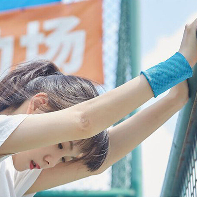 Wrist Sweatband Quick Drying Tennis Sport Cooling Wristband Wrist Brace Suppo