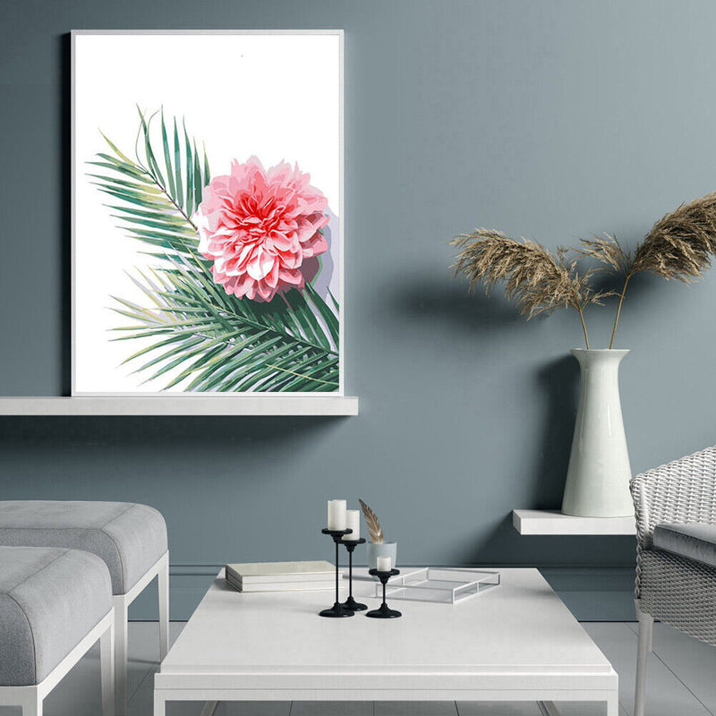 DIY Hand Painted Art Drawing On Canvas Flowers Plants Oil Painting By Numbers