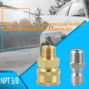 NPT 3/8 Quick Connect Fitting Coupling Connector Adapter Set for Pressure Washer
