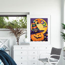 Diamond Painting Halloween Pumpkin Full Round Drill Picture of Rhinestone K