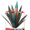 Rustic Sculpture, Metal Agave,  DIY Iron Art Statue Plant for Garden (Blue)