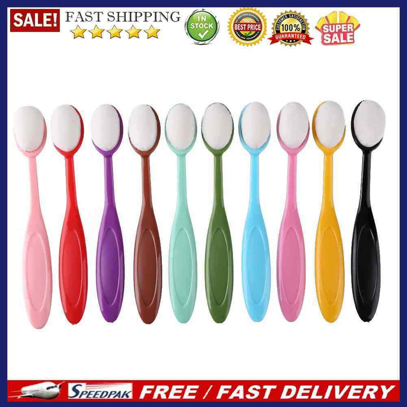 10pcs Colorful Ink Brush Smooth Blending Tools Painting Flat Brushes Kits