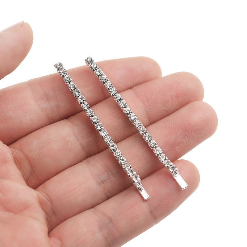 Style Shiny Hair Clips Rhinestones Hairpins Crystal Hairgrip Metal Barrette