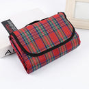 Picnic Blanket Mat Waterproof Outdoor Camp Travel Beach Plaid Rug (Red) Newly