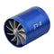 F1-Z Car Air Intake Double Turbine Refit Turbo Gas Fuel Oil Saver Fan Turbo