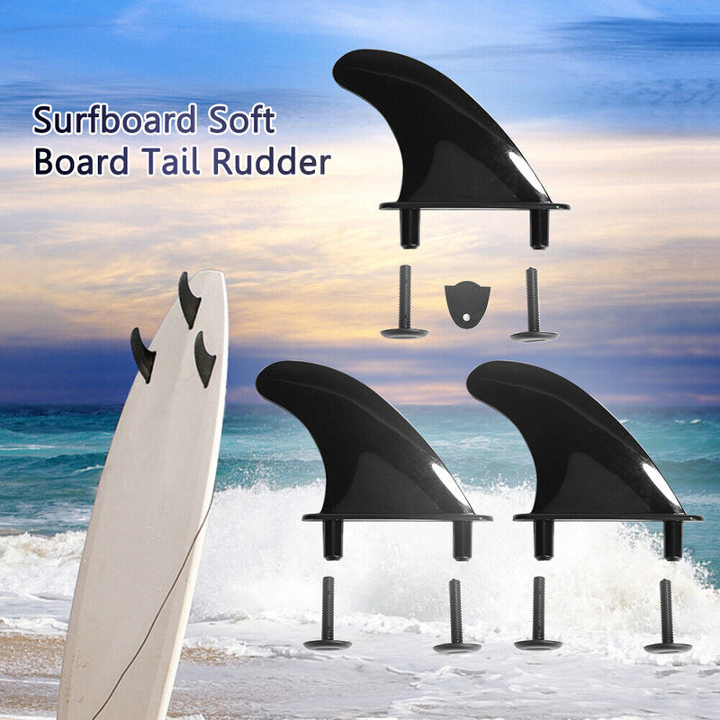 3pcs Surfboard Fins Water Fins for Softboard Water Wave Fin Surf Paddle Board