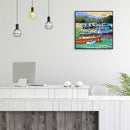 DIY Oil Paint by Numbers Ship Pattern Coded Hand Painted Acrylic Drawing