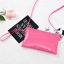Women Zipper Shoulder Bag PU Sequin Crossbody Mini Clutch Wristlet/Rose Red