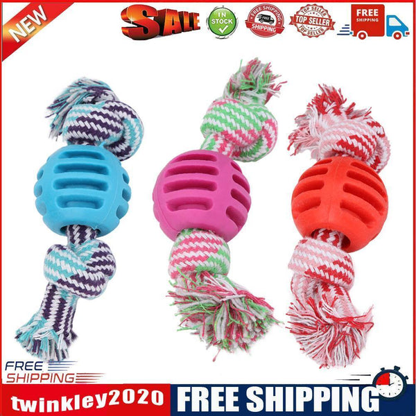 Double Knots Dogs Ball Toys Interactive Tooth Grinding Training Pet Supply