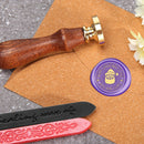 #A 25mm Round Retro Seal Wax Seal Stamp Head Fire Paint for Wedding Invitation