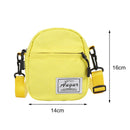 Fashion Women Canvas Patchwork Crossbody Bag Casual Mini Handbags (Yellow)
