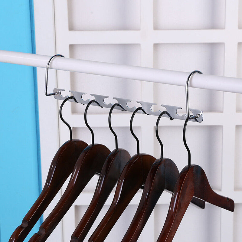 Half Toroidal Universal Metal Clothes Closet Hangers Practical Racks(4pcs)