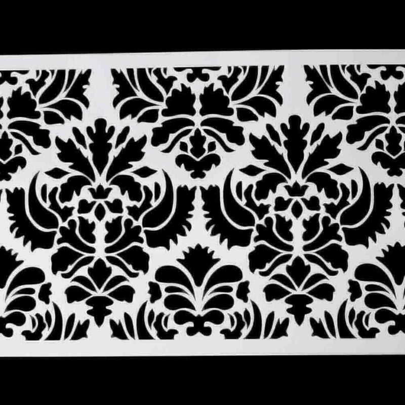 Lace Flower Border Fondant Cake Stencil Baking Tool Damask Decor Mould A3O0