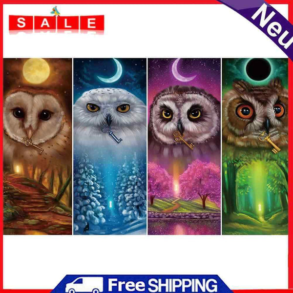 5D Diamond Painting Full Square Drill Color owl Picture of Rhinestone