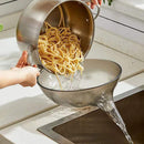 Multifunctional Fruit Vegetable Colander Sink Strainer Drain Basket (Grey) Newly