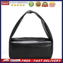 Fashion Simple Women PU Leather Clutch Bag Solid Color Ladies Cylinder Handbags