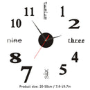 Household DIY Big Wall Clock Modern Living Room Wall Stickers Watch Ornament