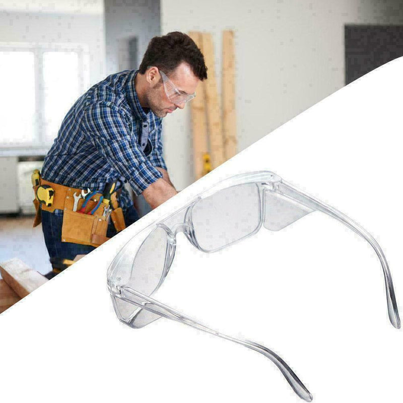 Safety Glasses Goggles Clear Lens Eyewear Eye Protection Work Dustp S9V7