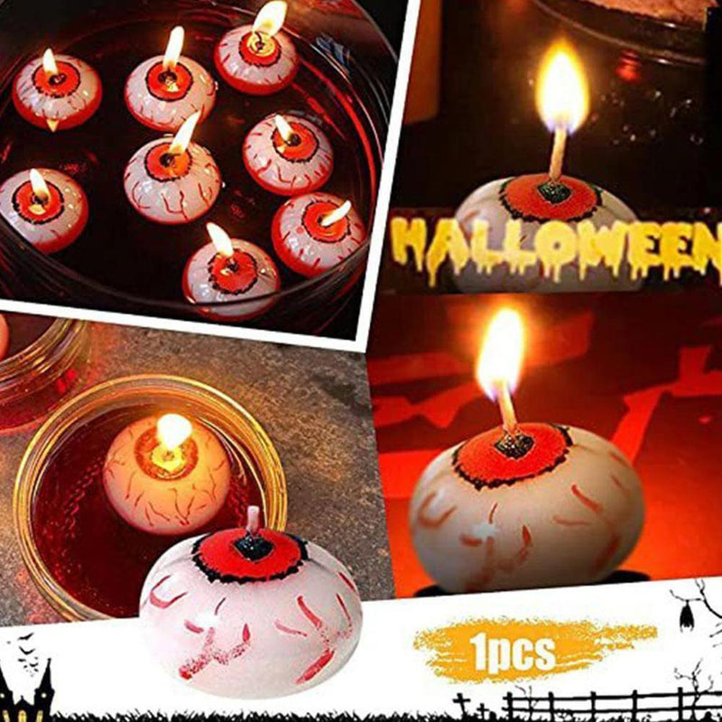 Floating Eyeball Candles for Halloween Holiday Table Home Party Decoration.