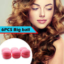 6pcs Sponge Curling Rollers Hair Soft Foam Balls DIY Hairdressing (Pink)